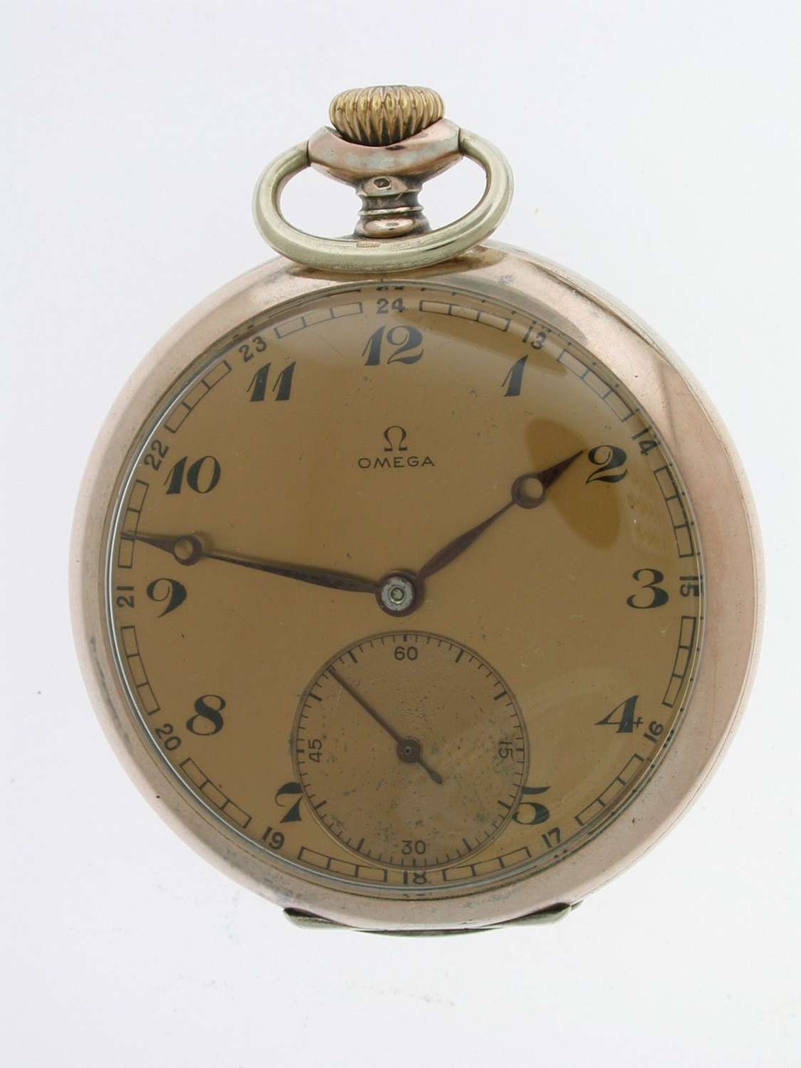 Silver 0.800 OMEGA Open Face Pocket Watch Swiss 1940
