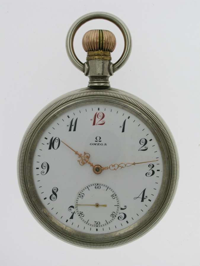 OMEGA Gent's Steel Pocket Watch Swiss 1915
