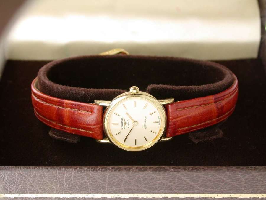 Longines Presence 9Kt Gold Men’s Quartz Wristwatch Swiss 1975 in Box