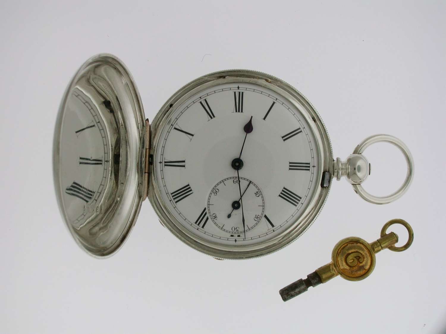 Silver Frodsham & Baker, London, Full Hunter Key Wind Pocket Watch