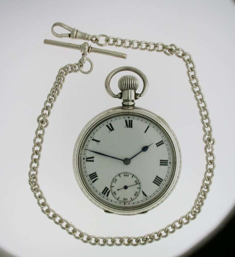Silver Open Face Men's Pocket Watch Hallmarked for Birmingham 1916