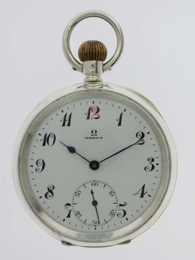 Omega Silver 925 Art Nouveau Mint Pocket Watch  Swiss 1920