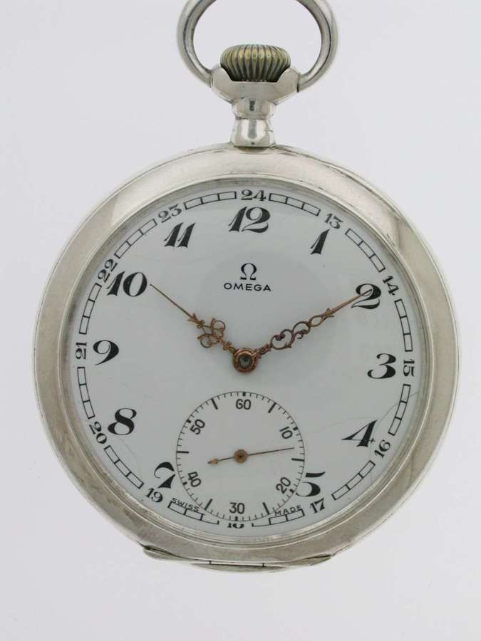 Omega Silver 0.800 Open Face Pocket Watch  Swiss 1912