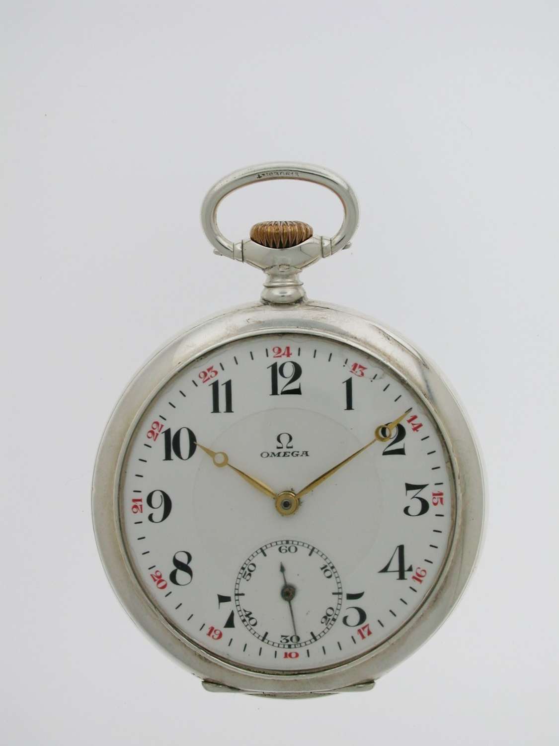 Omega Silver 0.800 Open Face Pocket Watch  Swiss 1930