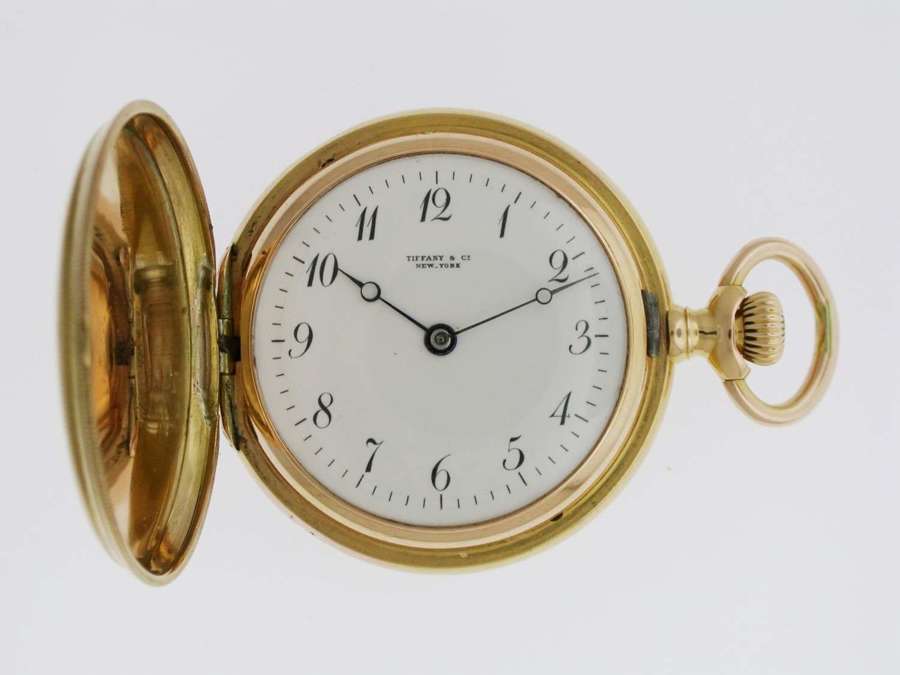 18K Gold Tiffany & Co / Patek Philippe Full Hunter  Pocket Watch Swiss