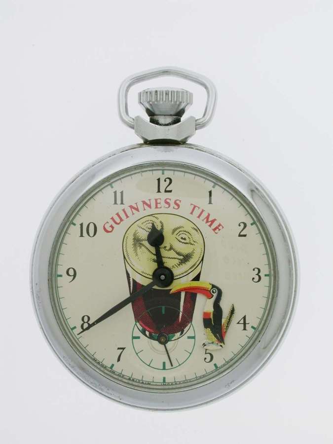 Guinness Time Pocket Watch by Ingersoll Swiss 1950