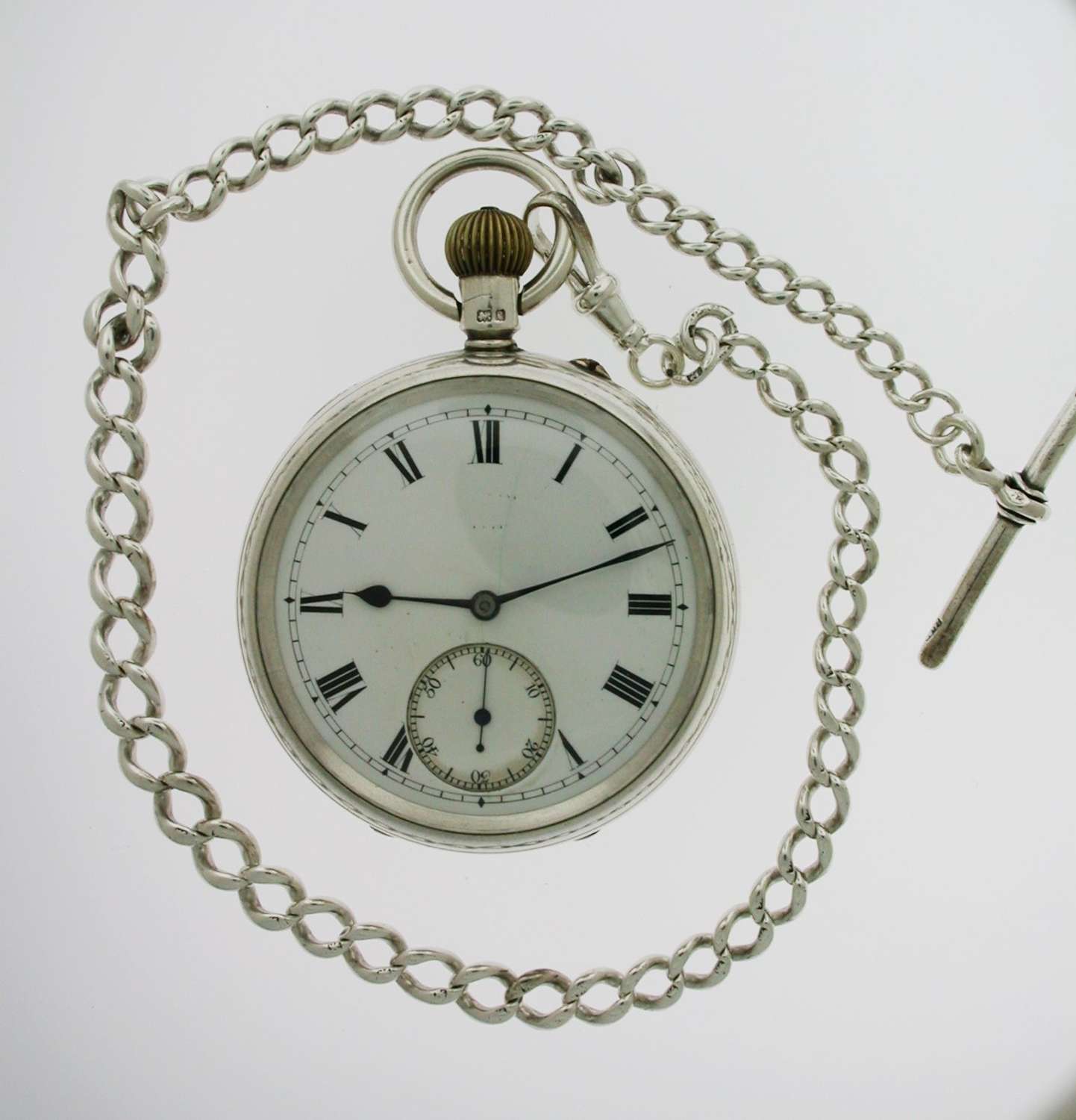 Antique Silver BENNETT Gent's  Pocket Watch English London 1906