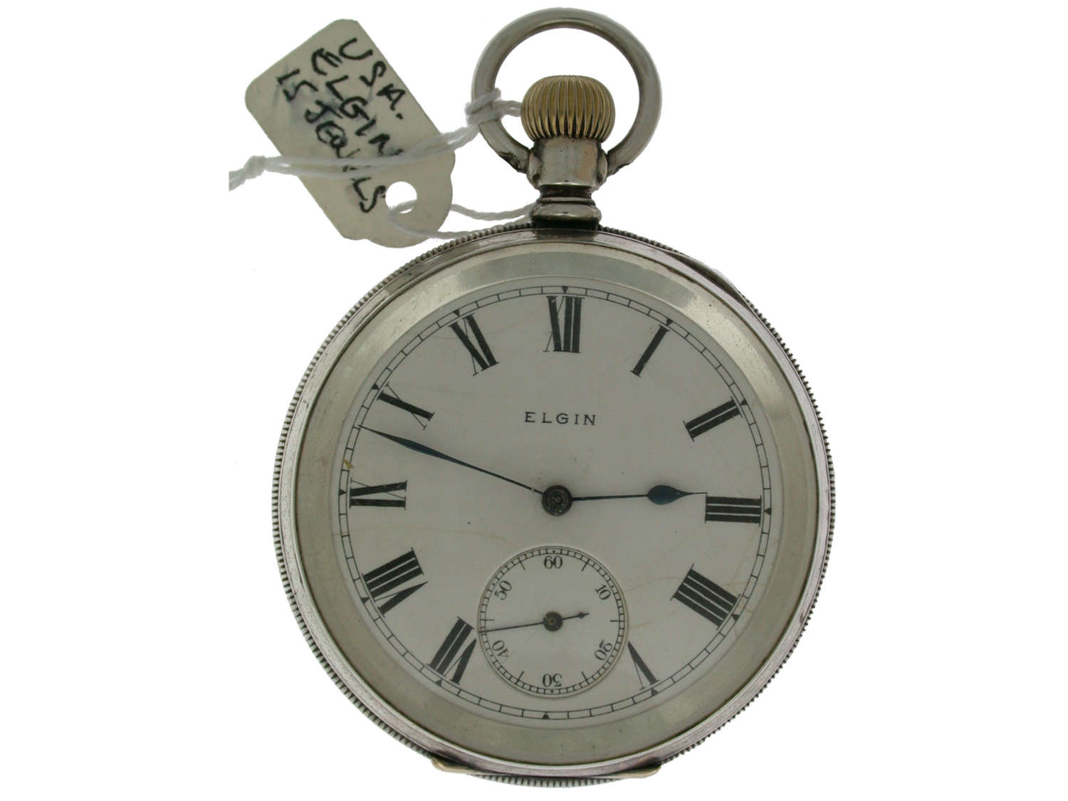 Elgin Silver Open Face Pocket Watch - USA 1920