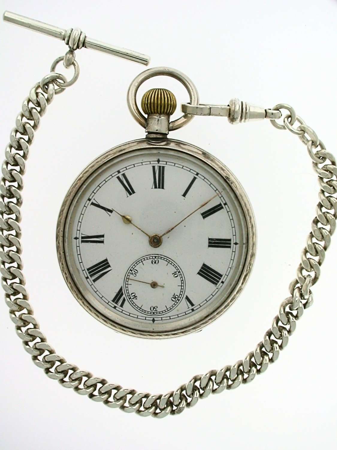MOERIS Silver 925 Open Face Pocket Watch  Hallmarked for London 1928