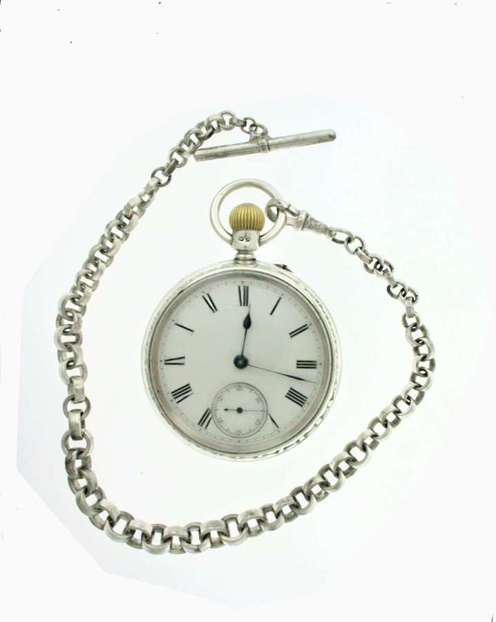 Silver Open Face Pocket Watch Chester 1896 Very High Quality English