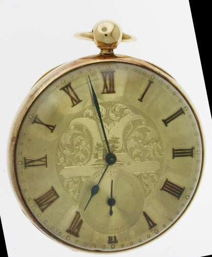 Superb Yellow Gilt Open Face Detached Lever Pocket/w English