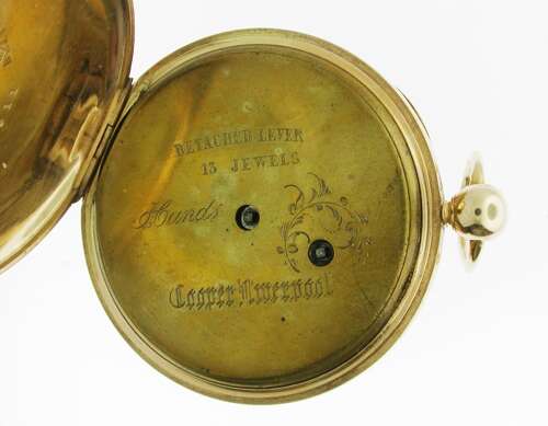 Superb Yellow Gilt Open Face Detached Lever Pocket/w English