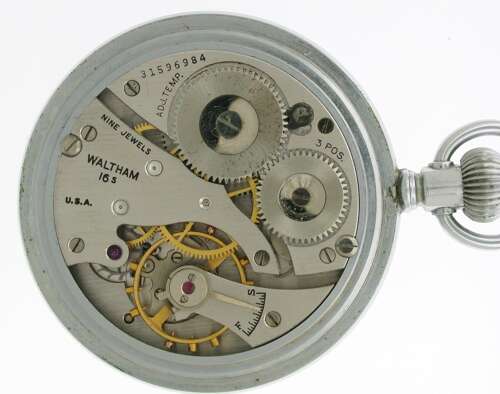 S/S Waltham Military Pocket Watch 1950