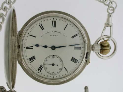 Antique Silver Bennett Gent's Half Hunter Pocket Watch 1911