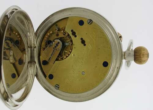 Antique Silver Bennett Gent's Half Hunter Pocket Watch 1911
