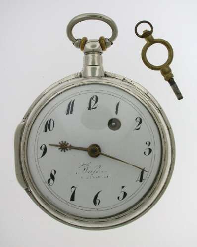 Large Exquisite Silver French Verge P/W 1760