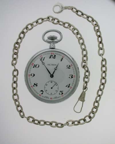 N.O.S. Mint VECTRON S/S Pocket Watch