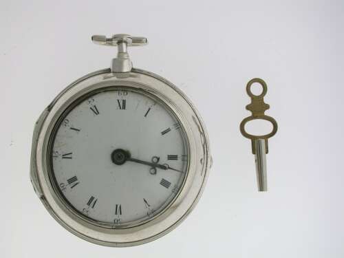 Pair of Cased Silver English Fusee Verge P/W George Howard Birmingham 1790