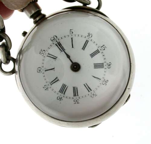 Exclusive Silver %26 Niello Ball Watch Novelty 1870