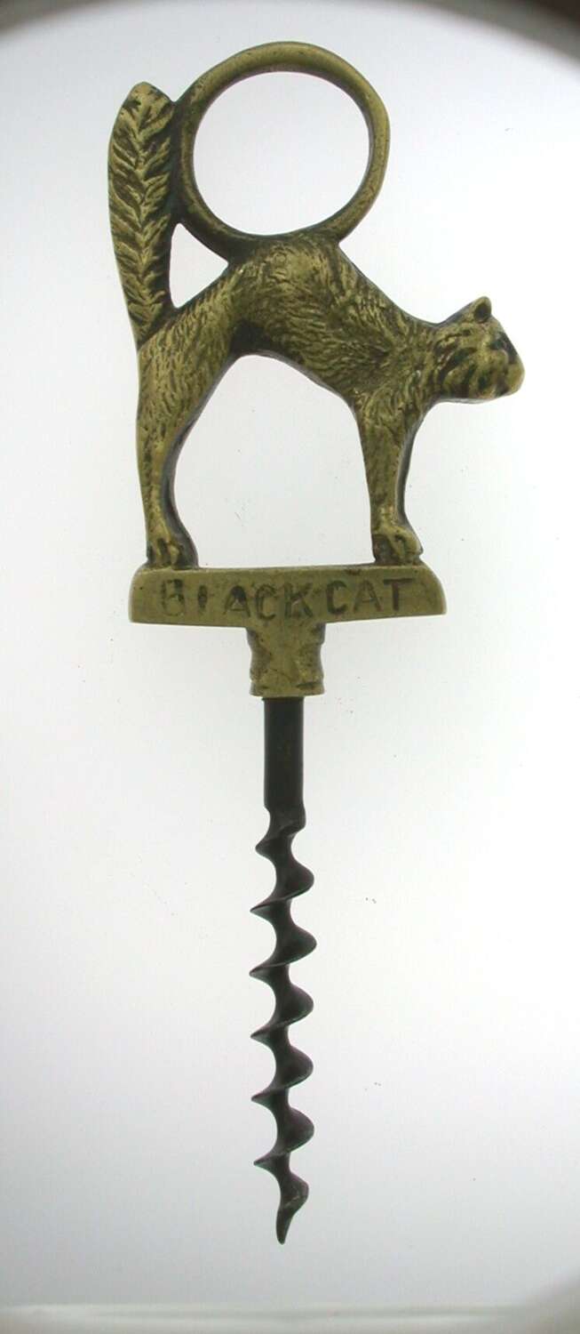 Antique / Vintage CORKSCREW with CAT - 1900