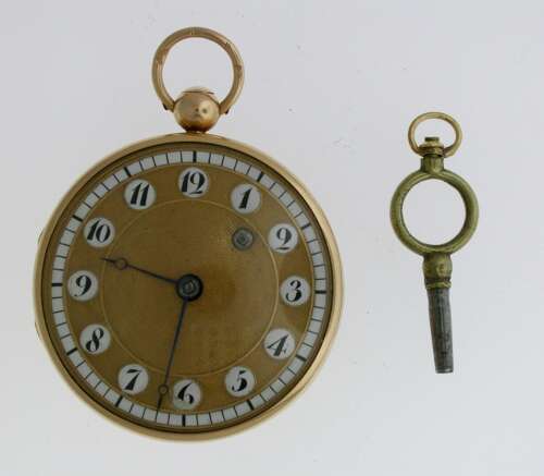 Superb Serviced 18 Kt Gold 'Telephone Dial' Verge Pocket Watch Swiss 1825