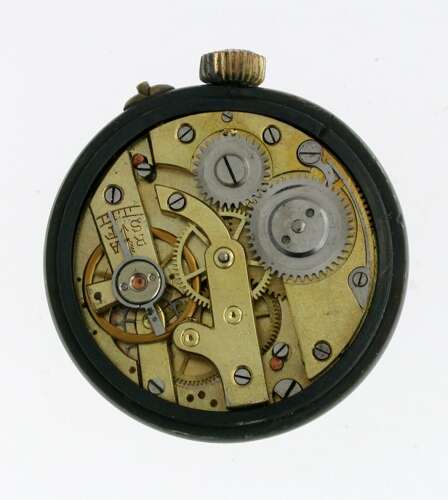 Ultra Rare Blue Enamel Dial Antique Gunmetal Lapel Button Hole Watch Hard to Find Swiss 1880