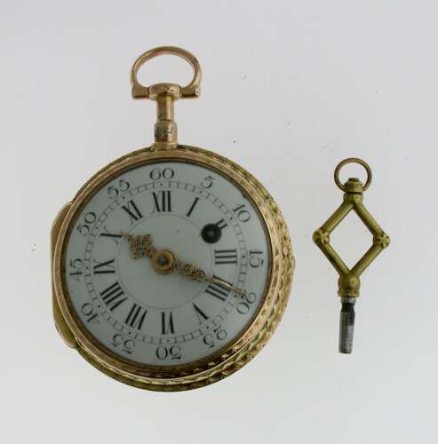 18 Kt Gold Verge Open Face Pocket Watch MAROTTE Paris 1812 Worldwide Shipping!