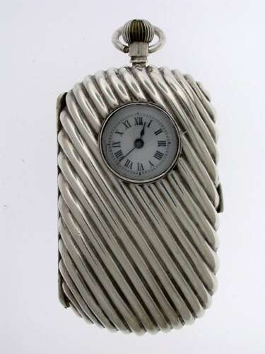 Scarce Victorian Silver Combination Sovereign Case %26 Pocket Watch by Sampson Mordan %26 Co London 1889