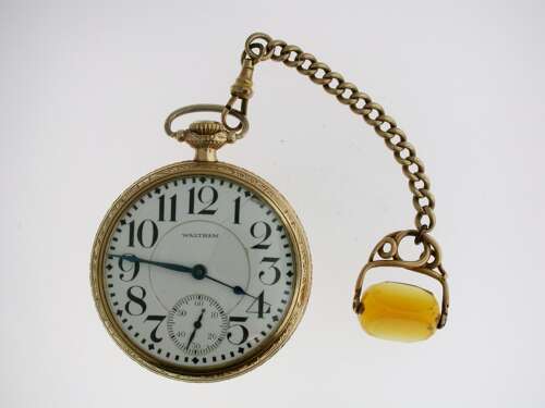 Original Gold Filled High Grade 645 Movement Waltham USA Pocket Watch 1930
