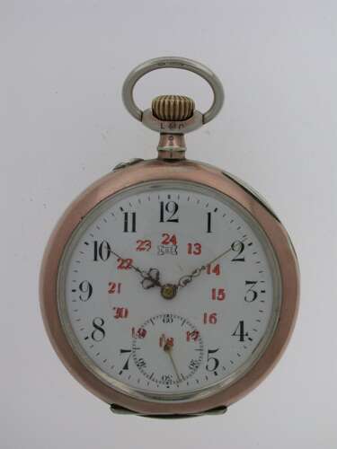 L.U.C. Silver Open Faced Pocket Watch 1920