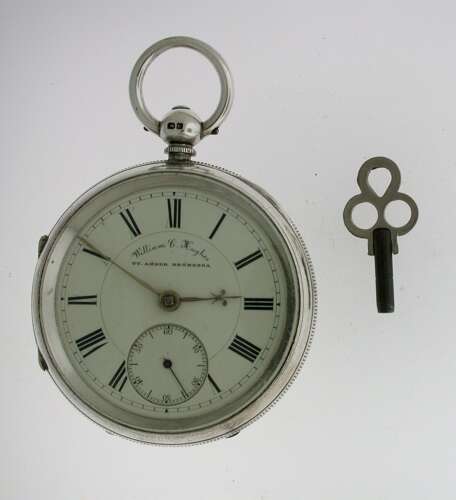 Silver Open Face William C Hughes Pocket Watch  Chester 1898