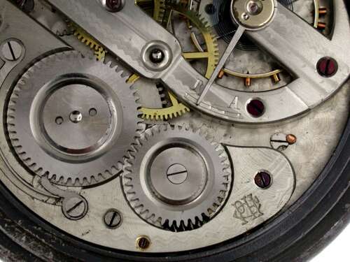Superb Goliath Gunmetal La Perle Pocket Watch is Tortoiseshell Case, London, England 1922