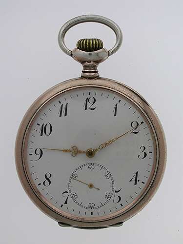 ZENITH Silver 0.800 Pocket Watch Swiss 1920