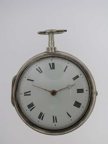 Silver Verge Pair Case Open Face Pocket Watch William Greenwood London 1811