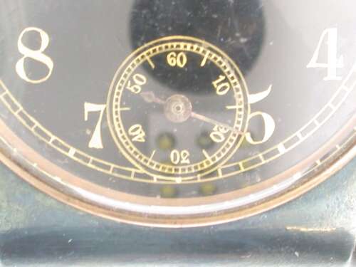 Rare Square Gunmetal Open Face Pocket Watch Swiss 1900