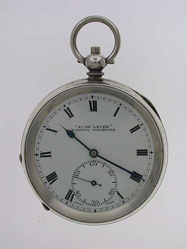 Exclusive H.Samuel Manchester Silver 0.925 Open Face Pocket Watch London 1910