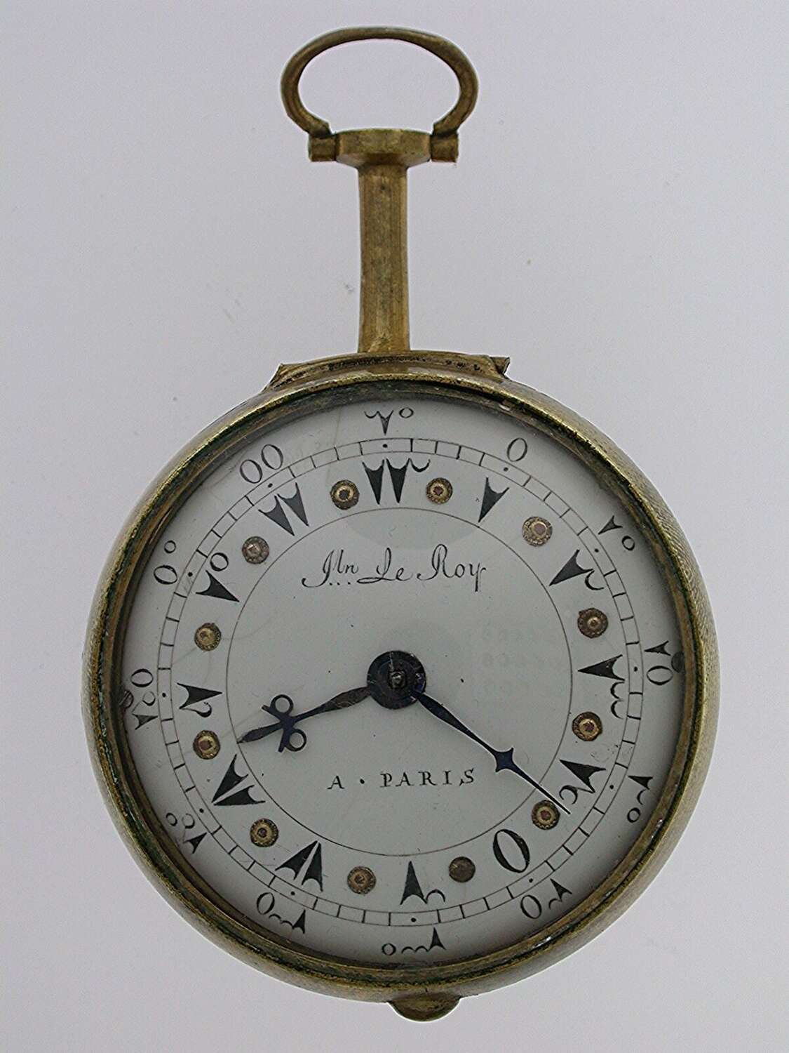 Le Roy a Paris Verge Open Face Copper Pocket Watch made for Turkish Market French 1820
