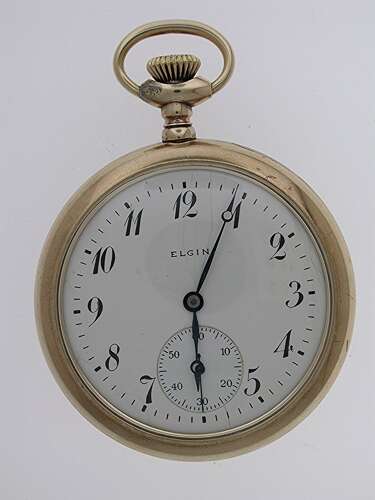 Elgin USA Gold Filled Open Face Pocket Watch 1900