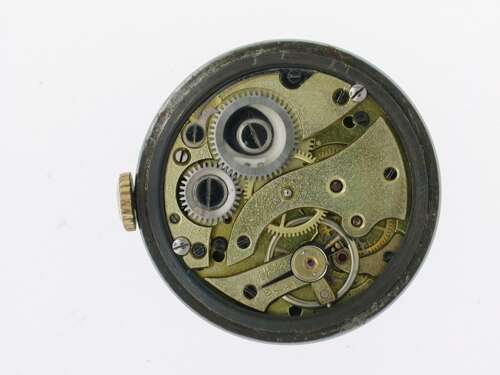 Rare Turler Silver %26 Blue Enamel Antique Gunmetal Lapel Button Hole Watch hard to find Swiss 1880