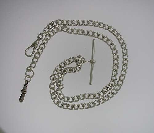 Silver Pocket Watch Albert Chain