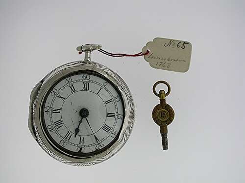 Silver Verge W. Wood English / London Pair Case Pocket Watch 1765