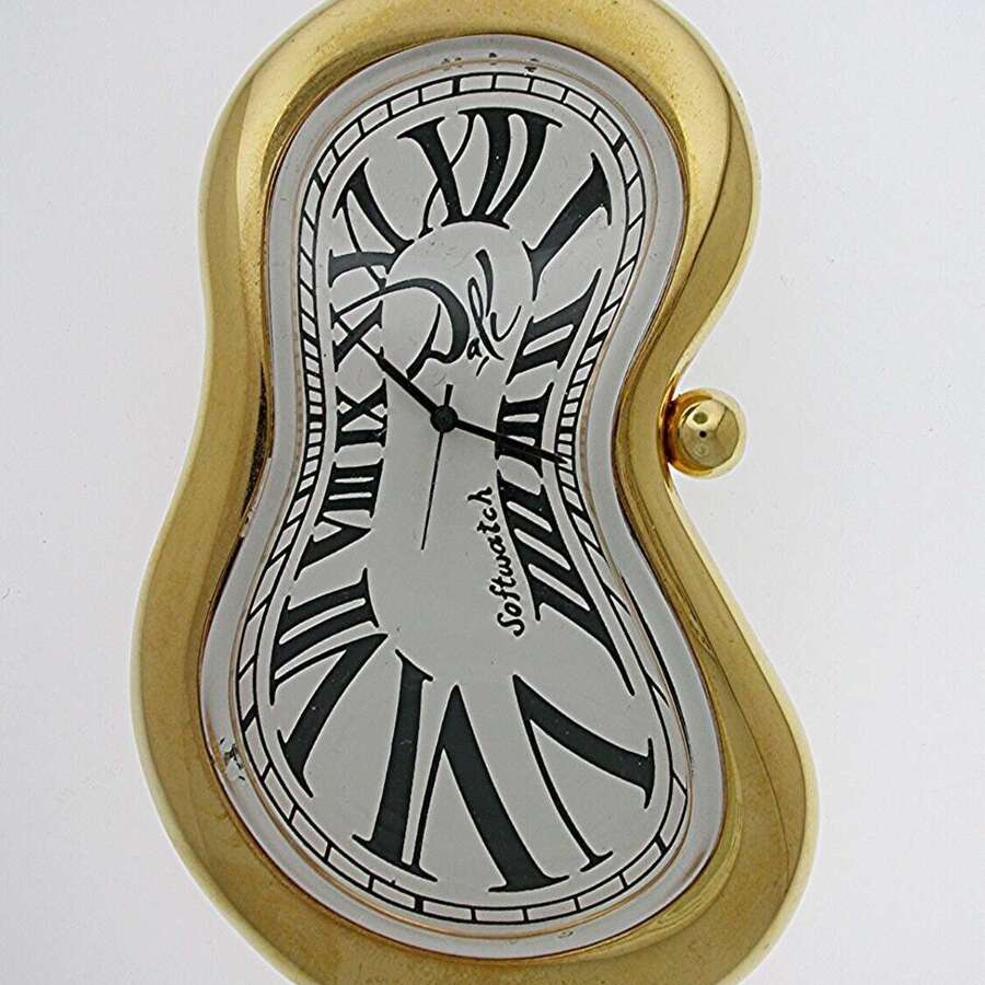 Dali Clock Quartz Gold Filled 1980