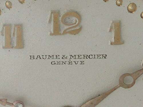 Baume %26 Mercier Open Face Gunmetal Pocket Watch in Original Box Swiss 1920
