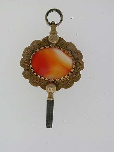 18 Kt Gold Key with Stone!