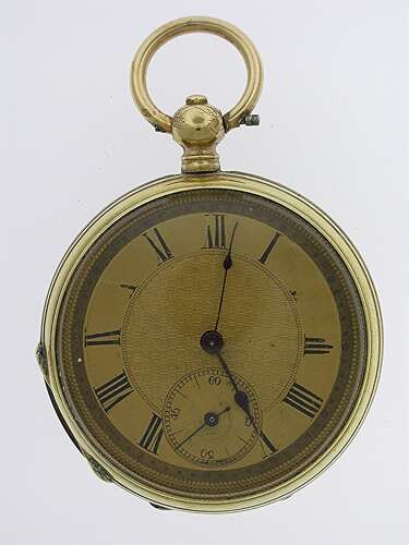 Gold Filled Open Face Pocket Watch Swiss 1880