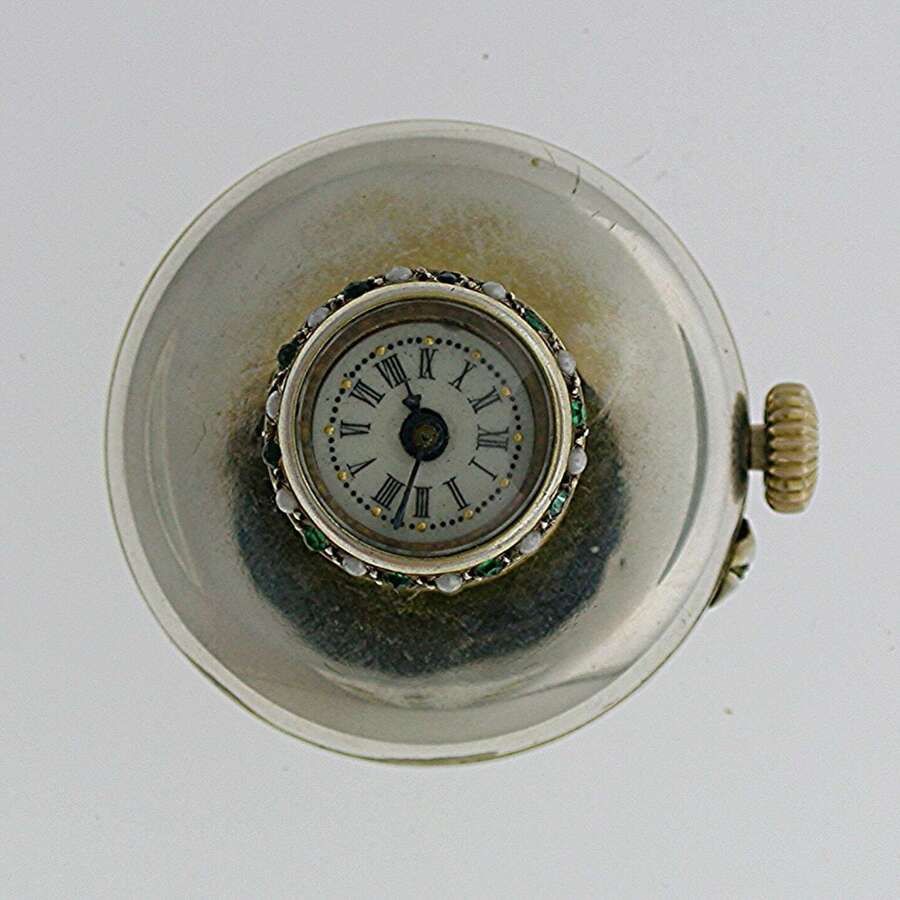 Rare Antique Silver Lapel Buttonhole Watch hard to find, Swiss 1880