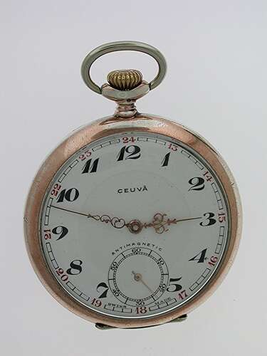 Excellent Cueva Silver 0.800 Open Face Swiss 1920