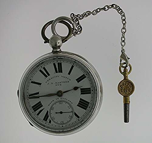 Silver Birmingham 1847 Open Face Pocket Watch with Rare Silver Dust Cover