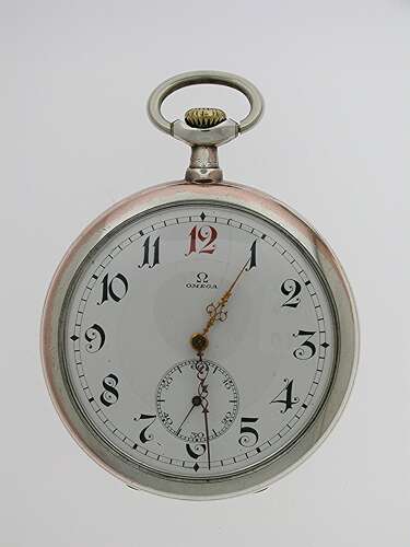 Genuine Omega Silver 0.900 Pocket Watch 1920