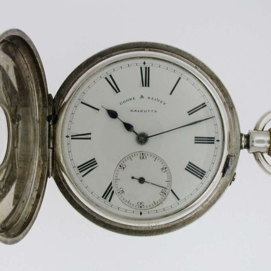 Silver Victorian Half Hunter Cooke %26 Kelvey Pocket Watch Chester 1888